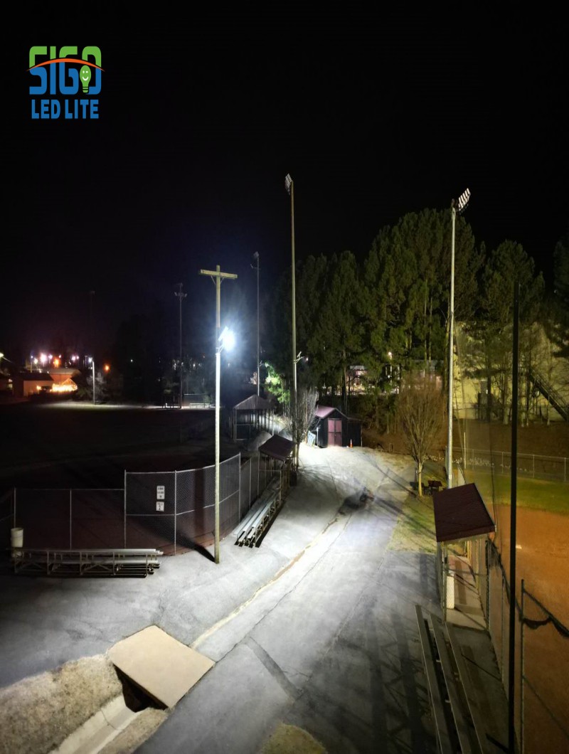Solar lights project for soccer field illumination