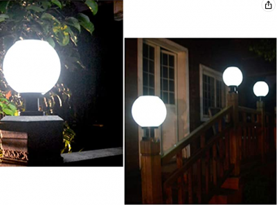 Solar LED post cap outdoor column headlight
